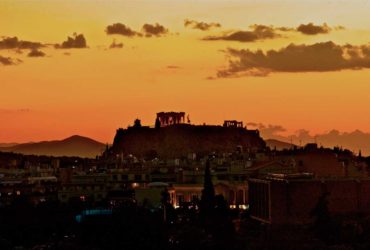 Acropole coucher de soleil
