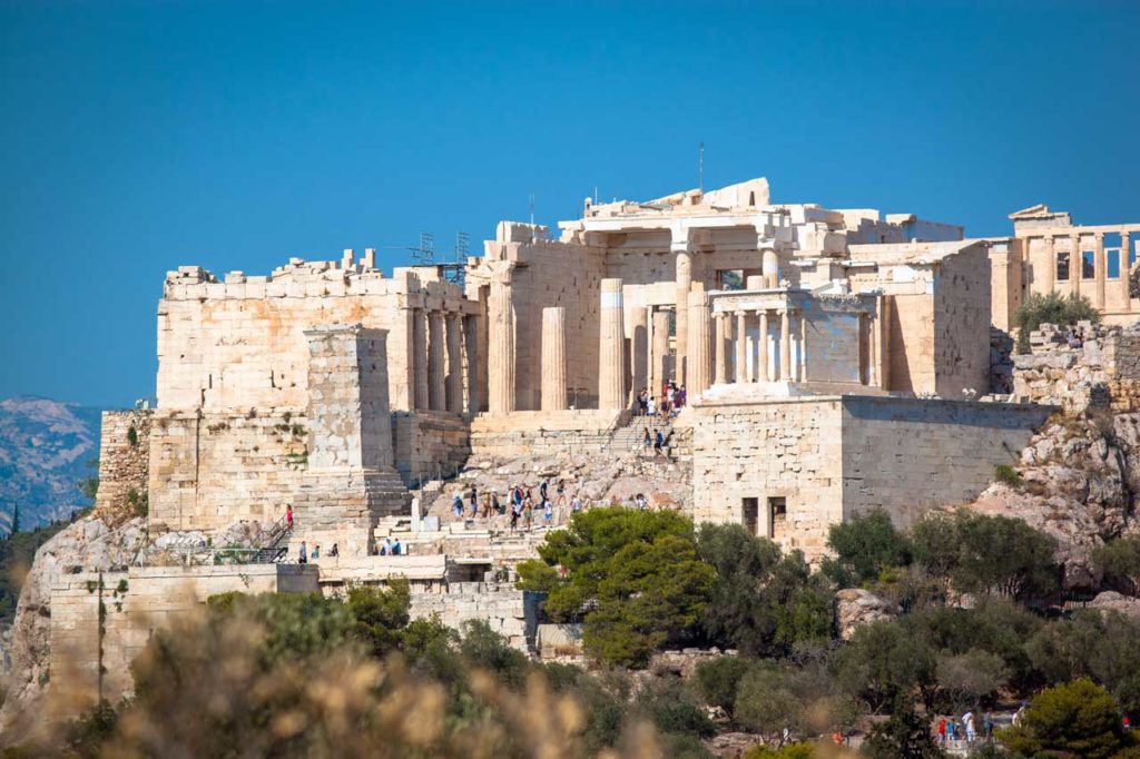 Les Propylées et le Temple d’Athéna Niké Acropole Athènes